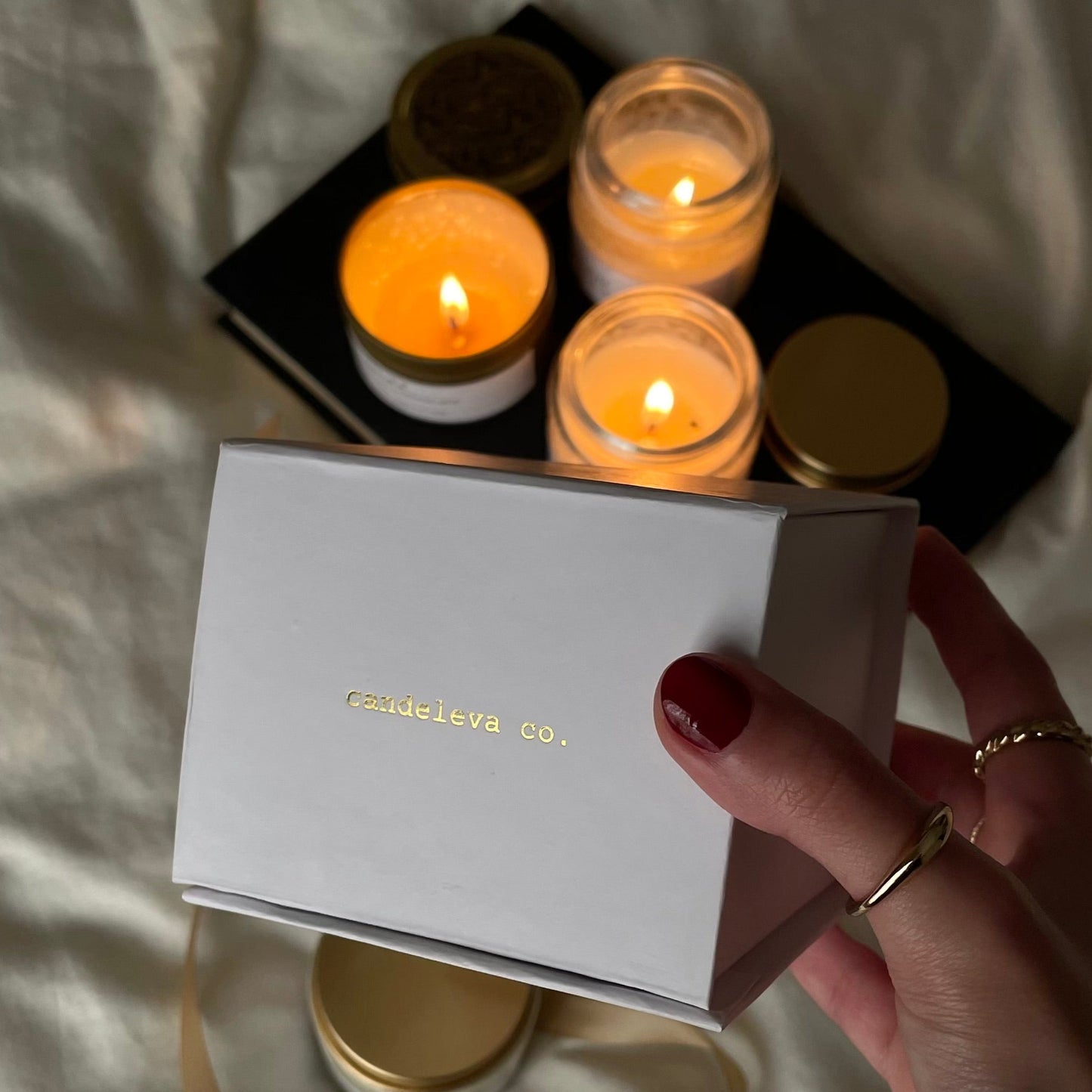 let it snow scented candle