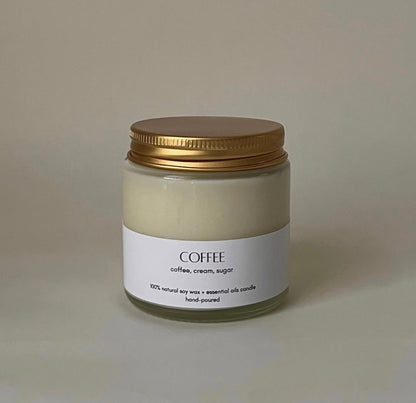 coffee scented candle (glass jar)