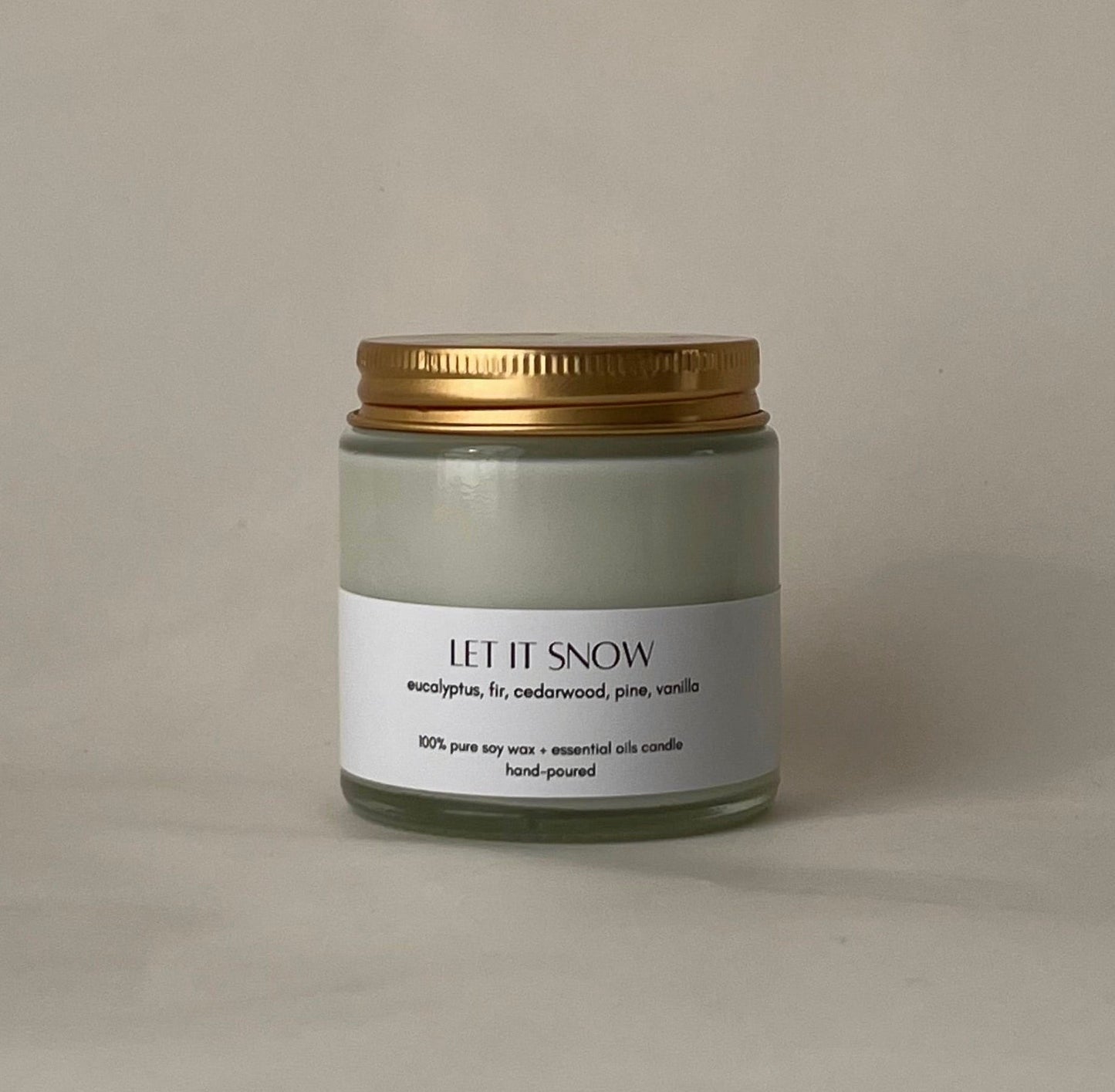 let it snow scented candle