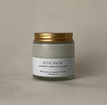 let it snow scented candle