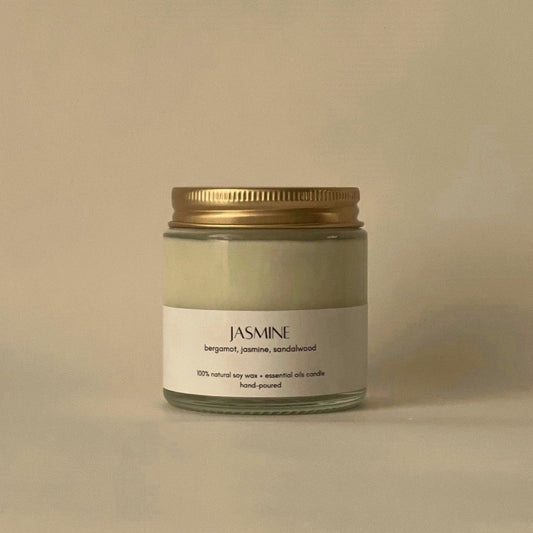 jasmine scented candle (glass jar)